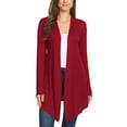 thumbnail image 1 of Women's Lightweight Casual Open Front Long Sleeve Solid Cardigan Office Wear S-3XL, 1 of 4