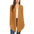 thumbnail image 1 of Women's Lightweight Casual Open Front Long Sleeve Solid Cardigan Office Wear S-3XL, 1 of 4