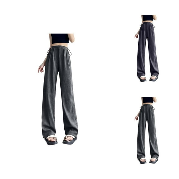 Women's Lightweight Casual Straight Leg Pants Soft Stretchy Trousers for Casual Everyday Wear and Outdoor Activities