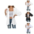 thumbnail image 1 of Women's Lightweight Chiffon Cardigan Casual Beach Cover Up Summer Spring Basic Open Front Knit Sweater For Daily Wear And Vacation Cardigan Sweaters for Women, 1 of 2