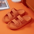 thumbnail image 1 of Women's Lightweight Comfort Soft Slides EVA Adjustable Double Buckle Flat Sandals, 1 of 10