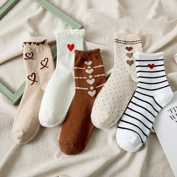 Women's Lightweight Cotton Athletic Socks Striped Design for Comfort and Warmth