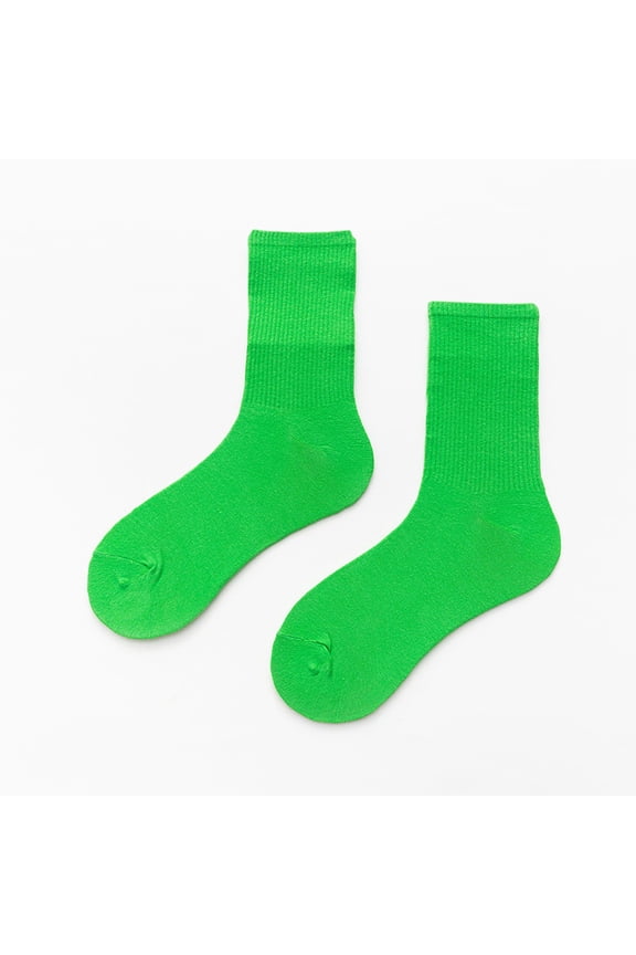 Women's Lightweight Crew Socks Soft Comfortable Solid Color All Season Wear