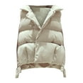 thumbnail image 1 of Women's Lightweight Cropped Puffer Vest Quilted Padded Zip up Sleeveless Jacket Lapel Waistcoat with Pockets, 1 of 7