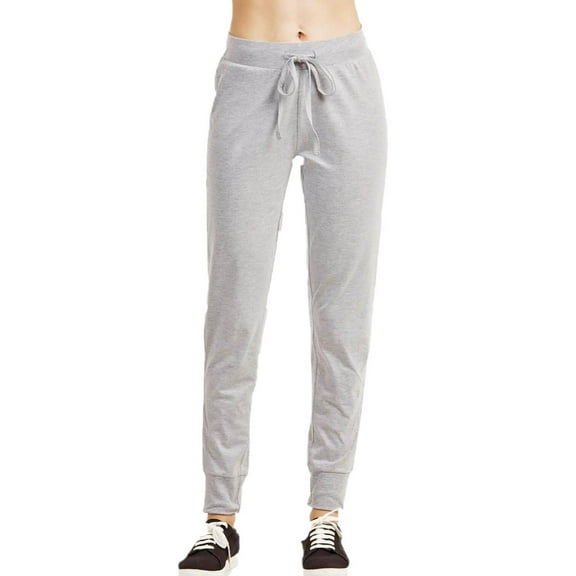 Women’s Lightweight Everyday Cotton Joggers, Sweatpants, Heather Grey M, 1 Pack