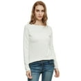 thumbnail image 1 of Women's Lightweight Fit Crewneck Knit Sweater Classic Long Sleeve Pullover Sweatshirt Tops, 1 of 6
