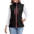 thumbnail image 1 of Women's Lightweight Fleece Softshell Vest Windproof Sleeveless Jacket Outerwear with Zipper Pockets Black XS, 1 of 8