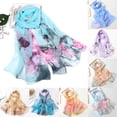 thumbnail image 1 of Women's Lightweight Floral Scarf Print Shawl Spring Sunscreen Fashion Wrap, 1 of 4