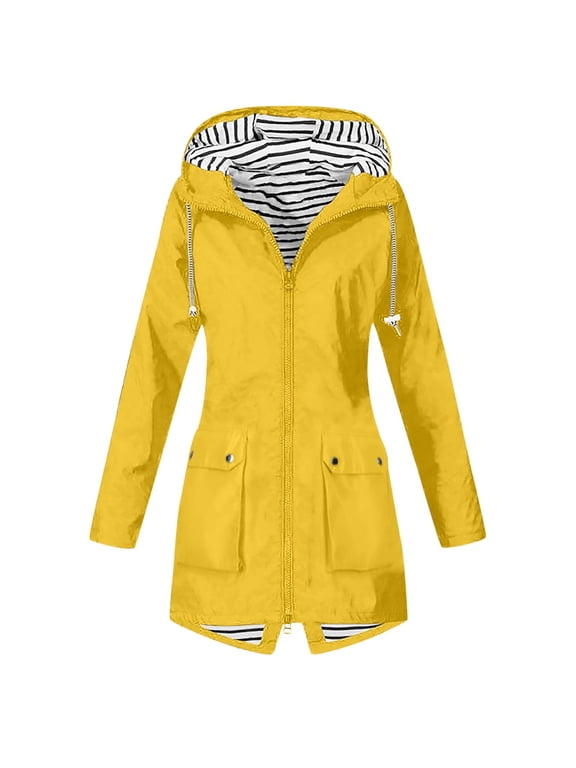 Women's Zippered Hardshell Outdoor Hooded Anorak Jacket for Hiking and Adventures with Lightweight and Durable Design