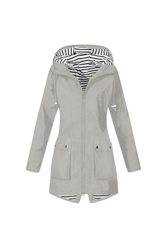 Women's Zippered Hardshell Outdoor Hooded Anorak Jacket for Hiking and Adventures with Lightweight and Durable Design