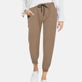 thumbnail image 1 of Women's Lightweight Hiking Cargo Pants Outdoor Casual Travel Sweatpants Joggers Elastic Waist Button Pockets Womens Fall Clothes Business Casual Ladies Warm up Pants Women Casual Loose Long Bib Pants, 1 of 4