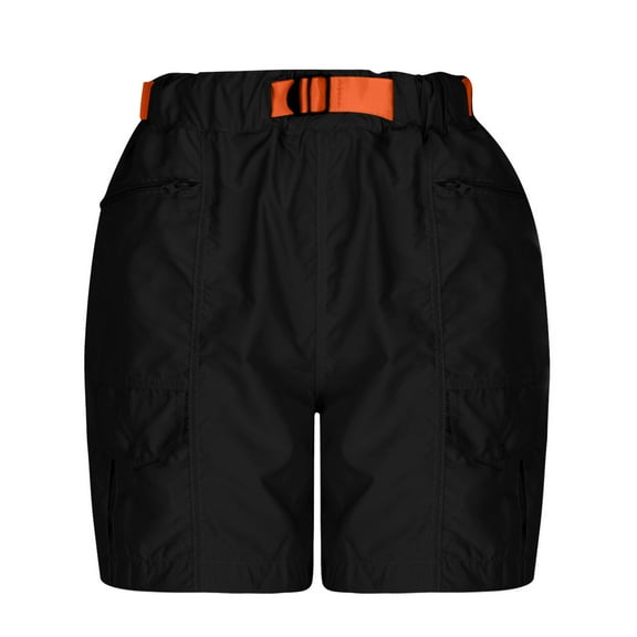 Women's Lightweight Hiking Cargo Shorts Summer Athletic Shorts for Camping Travel Golf with Zipper Pockets and Belt