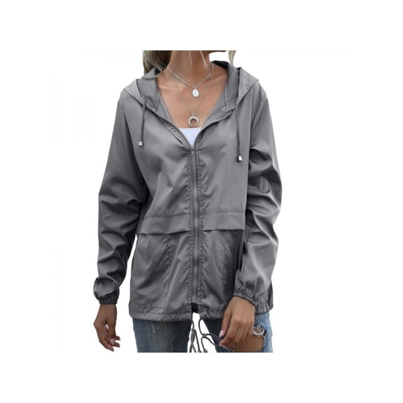 Women's Lightweight Hooded Raincoat Waterproof Packable Active Outdoor Rain Jacket(S-2XL)