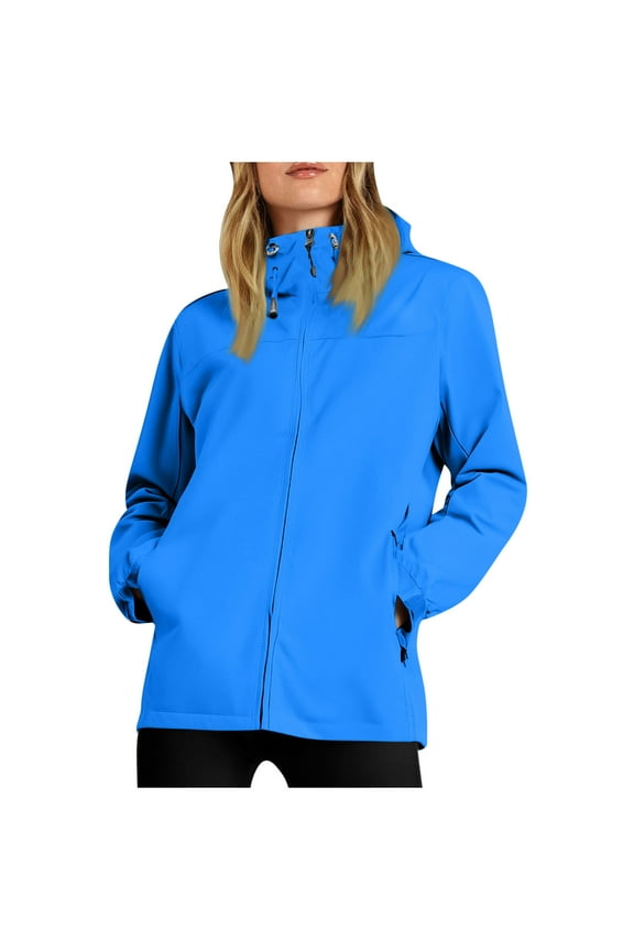 Jacket for Woman Women's Lightweight Hooded Softshell Jacket for Running Travel Hiking, Windproof, Water Repellent