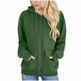 thumbnail image 1 of Women's Lightweight Hoodie Sweatshirts Long Sleeve Casual Loose Fit Pullover Fall Tops with Two Flap Pockets 2025, 1 of 7