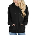 thumbnail image 1 of Women's Lightweight Hoodie Sweatshirts Long Sleeve Casual Loose Fit Pullover Fall Tops with Two Flap Pockets 2025, 1 of 7
