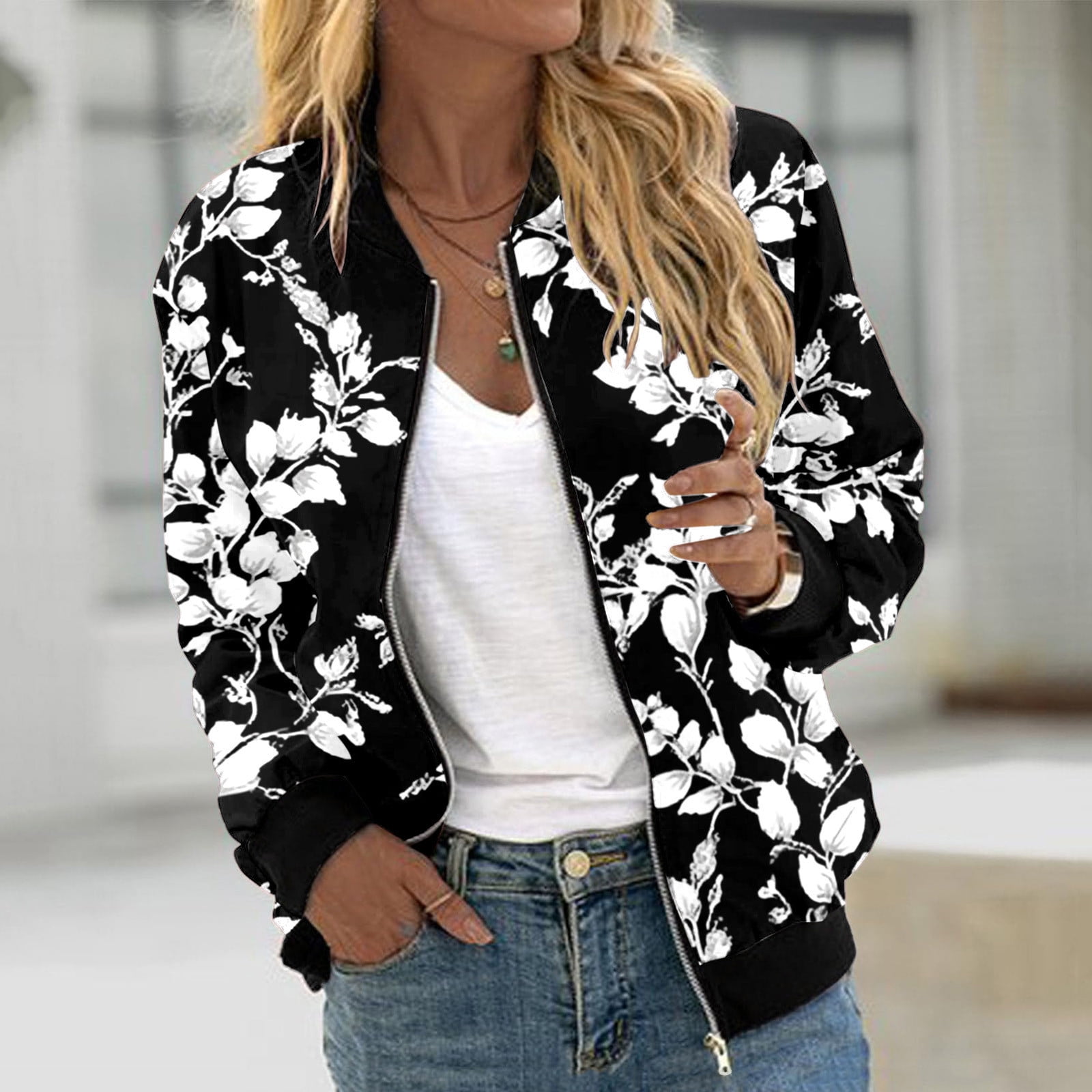 Women s Lightweight Jacket Fall Jackets for Women 2024 Plus Sizes Jackets for Women Fleece Jacket Women s Quilted Lightweight Jackets Temperament Jacket Womens Casual Daily Jackets Ligh Walmart