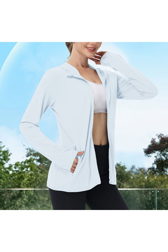 Women's Lightweight Jackets Long Sleeve with Zipper Pocket Casual Everyday Wear