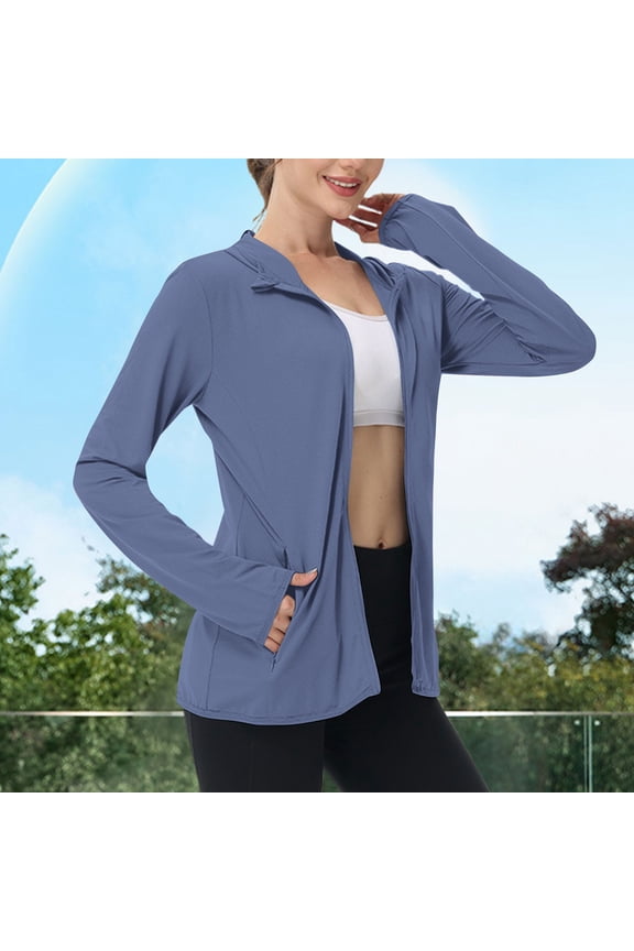 Women's Lightweight Jackets Long Sleeve with Zipper Pocket Casual Everyday Wear