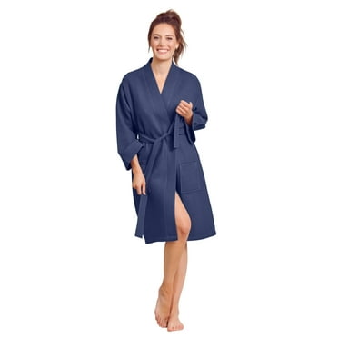 Women’s Lightweight Kimono Waffle Spa Robe