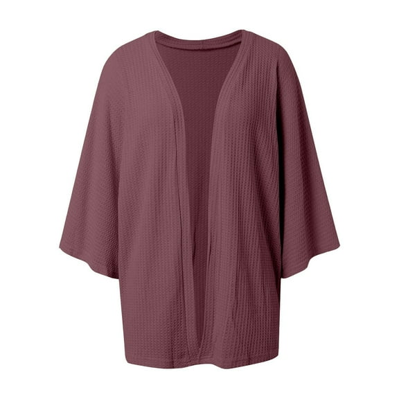 Women's Lightweight Knit Cardigan Batwing Sleeve Open Front Casual Soft Cover Up Top for Beach and Everyday Wear