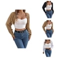 thumbnail image 1 of Women's Lightweight Knit Cardigan Summer Casual Loose Fit Open Front Cover Up Boho Beach Vacation Outfit Pure Color Basic Staple Cardigan Sweaters for Women, 1 of 2