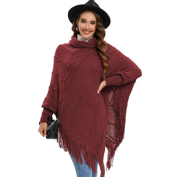 Women's Lightweight Knitted Scarf Poncho Sweater Cape Shawl Versatile Summer Fall Ponchos Wraps Cardigan