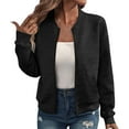 thumbnail image 1 of Women's Lightweight Layering Jacket with Pockets Versatile Zippered Outerwear for Spring Fall Transition Comfortable Casual Coat, 1 of 8