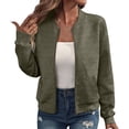 thumbnail image 1 of Women's Lightweight Layering Jacket with Pockets Versatile Zippered Outerwear for Spring Fall Transition Comfortable Casual Coat, 1 of 8