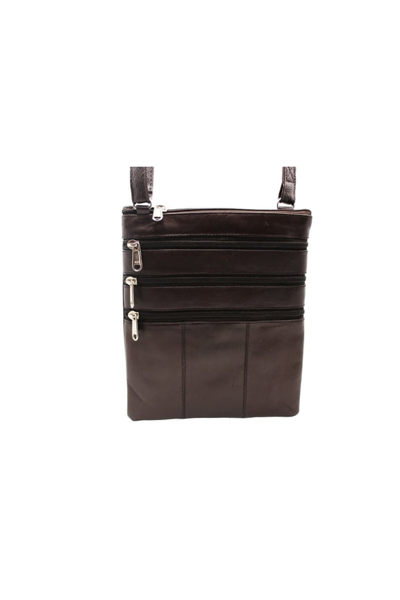 Women's Lightweight Leather Crossbody Bags with Multi Zipper Pockets Juzar Tapal Collection