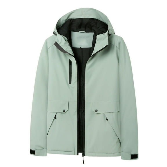 Women's Lightweight Lined Anorak Jacket Hooded Windproof Rainproof Windbreaker for Outdoor Activities with Pockets