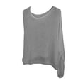 thumbnail image 1 of Women's Lightweight Mesh Poncho - Summer Open Front Pullover Cover-Up,Grey,One Size,KLOY2K, 1 of 4