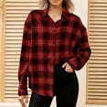 thumbnail image 1 of Women's Lightweight Open Front Blouse Coat with Printed Design and Loose Fit Long Sleeve, 1 of 7