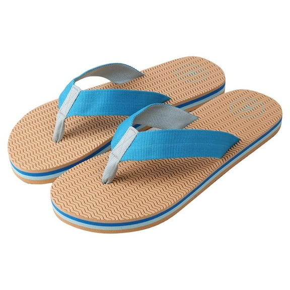 Women's Lightweight Open Toe Flip Flop Comfortable Foam Thong Sandals (Aqua)