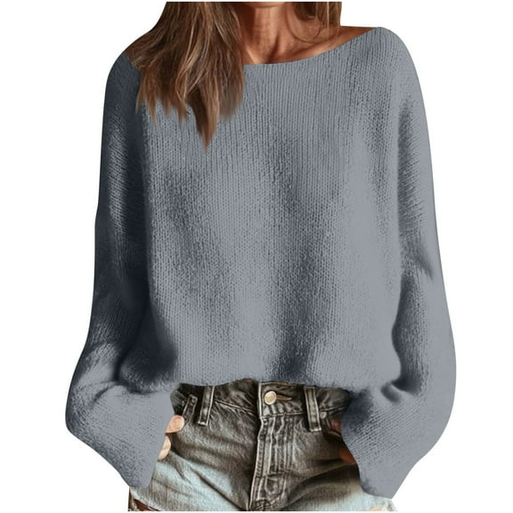 Women's Lightweight Oversized Sweater Casual Loose Long Sleeve Pullover Sweater Fall Dressy Soft Knit Tops