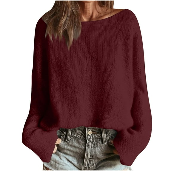 Women's Lightweight Oversized Sweater Casual Loose Long Sleeve Pullover Sweater Fall Dressy Soft Knit Tops