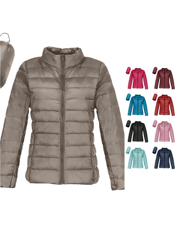 Women's Lightweight Packable Down Jacket Hooded Windproof Winter Coat Water Resistant Warm Outerwear for Outdoor