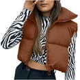 thumbnail image 1 of Women's Lightweight Packable Puffer Vest Warm Winter Sleeveless Padded Casual Puffy Jackets, 1 of 4