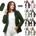 thumbnail image 1 of Women's Lightweight Packable Rain Jacket Waterproof with Hood S-3XL | Windbreaker Outdoor Active Travel Raincoat, Packable Waterproof Raincoat for Outdoor, Camping, Fishing, Running Army Green 2XL, 1 of 10