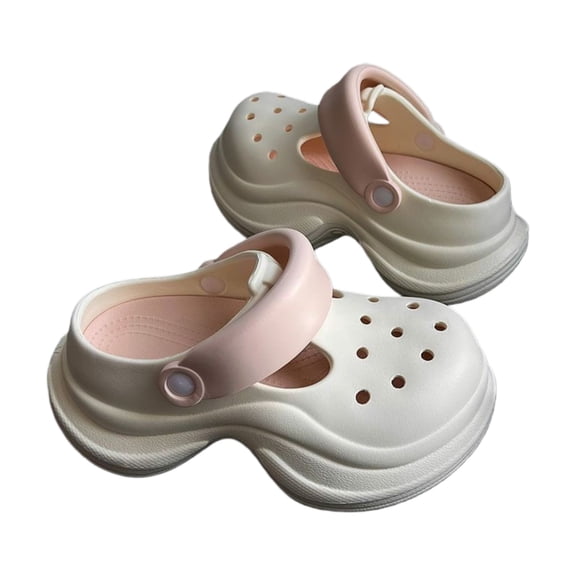 Women’s Lightweight Platform Clog Sandals with Adjustable Strap, Soft EVA Foam Slip-On Shoes, Breathable Non-Slip Thick Sole Comfort Slides for Indoor Outdoor Daily Wear