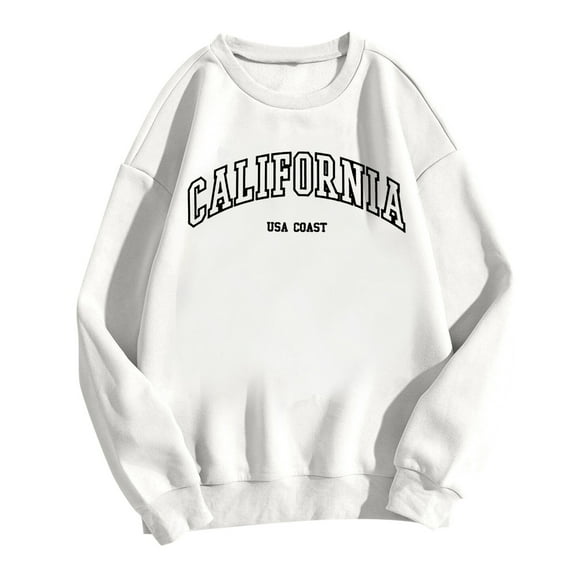 Women's Lightweight Printed Casual Crewneck Sweatshirt Soft Comfortable Pullover Top No Hood Stylish Loungewear