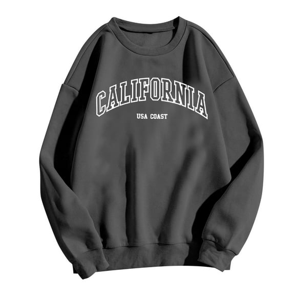 Women's Lightweight Printed Casual Crewneck Sweatshirt Soft Comfortable Pullover Top No Hood Stylish Loungewear