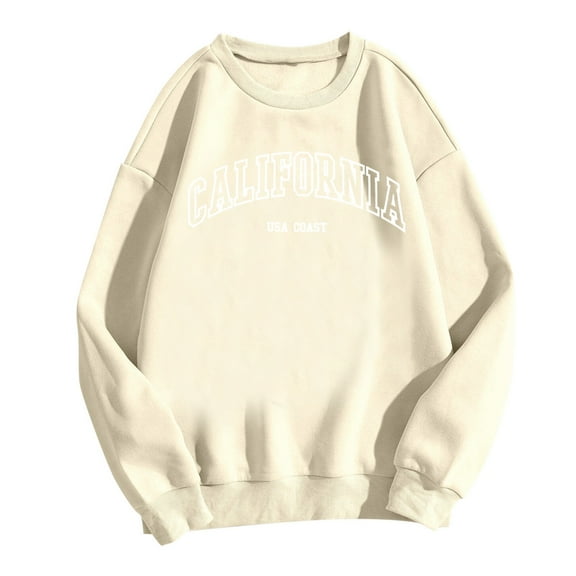 Women's Lightweight Printed Casual Crewneck Sweatshirt Soft Comfortable Pullover Top No Hood Stylish Loungewear