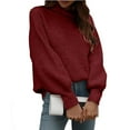 thumbnail image 1 of Women's Lightweight Pullover Sweater Turtleneck Long Sleeve Casual Comfortable Fashion Top, 1 of 6