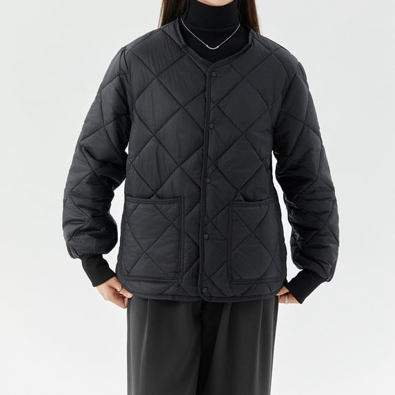Women's Lightweight Quilted Jacket Long Sleeve Warm Oversized Coat Lined Jacket Women Womens Tall Size Jackets Light Jacket for Juniors Fitted Jacket Women Sweater Jacket Moms Jacket Womens Thin