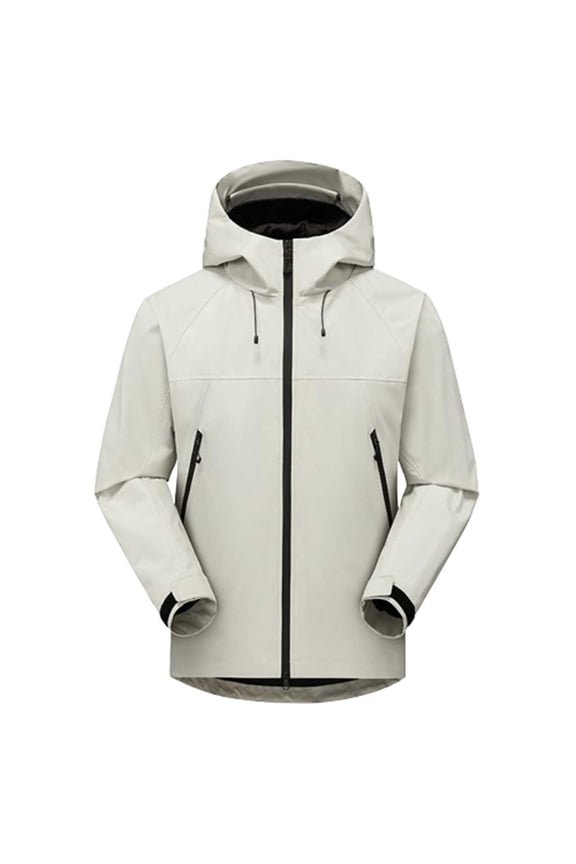 Women's Lightweight Rain Jacket Loose Waterproof Raincoats Winter Warm Tops Single Layer Outdoor Climbing Wear Long Sleeve Hooded Hardshell Top