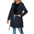 thumbnail image 1 of Women's Lightweight Rain Jacket With Adjustable Hood And Belt For Wet Weather Protection, 1 of 9