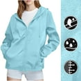 thumbnail image 1 of Women's Lightweight Rain Jacket with Zip Pockets Waterproof with Hooded Hiking Soft Shell Windbreaker for Outdoor Casual Sportswear, 1 of 9