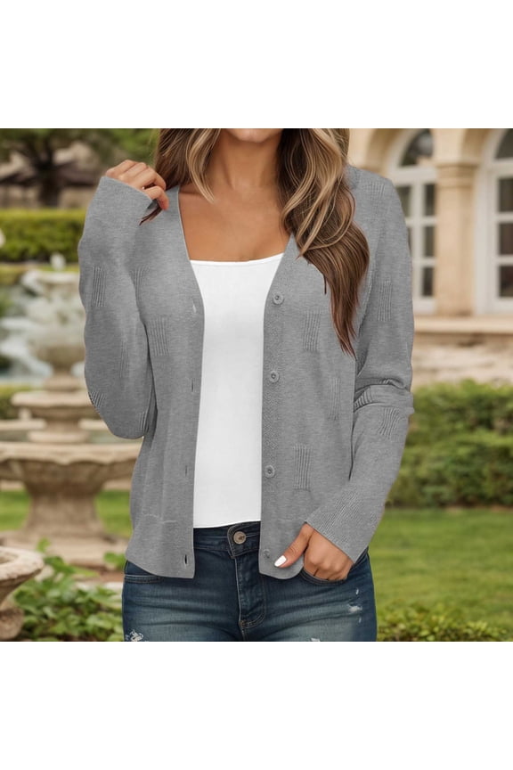 Women's Lightweight Short Cardigan Soft Casual Knit Sweater Top For Daily Wear Spring Fall Winter Comfortable Layering Womens Cover up Cardigan for Dress Cover up Cardigan for Women Cardigan Sweater