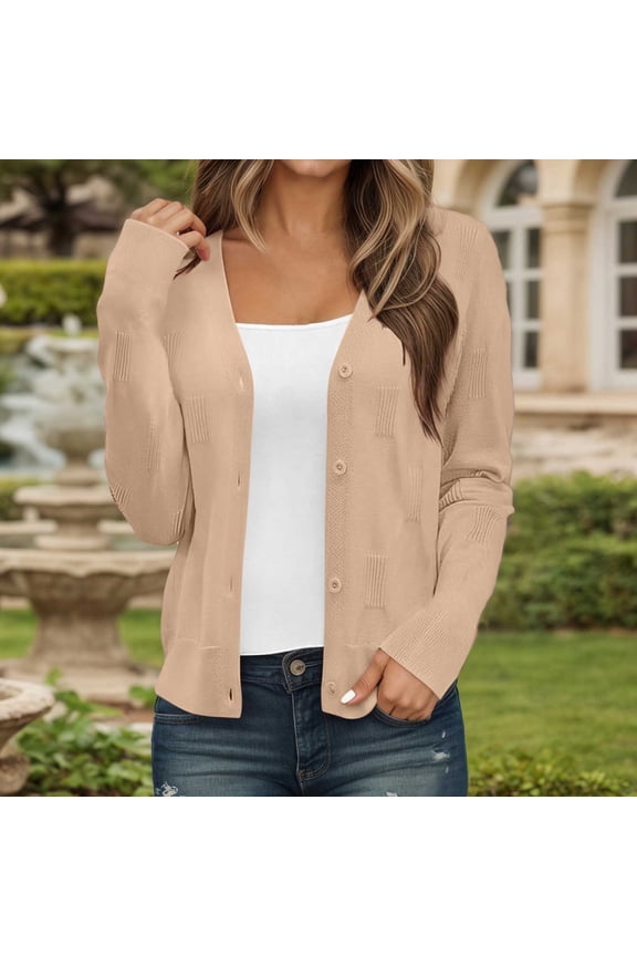 Women's Lightweight Short Cardigan Soft Casual Knit Sweater Top For Daily Wear Spring Fall Winter Comfortable Layering Print Cardigans Sweater for Women Sweater Petite Long Cardigans for Women with